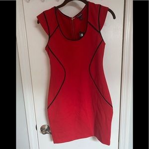 Womens Red Express Dress-never worn